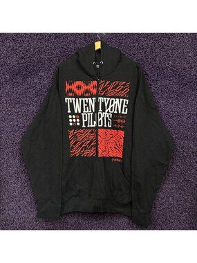 Twenty One Pilots Blurry Face Zip-Up Hoodie Size XXL